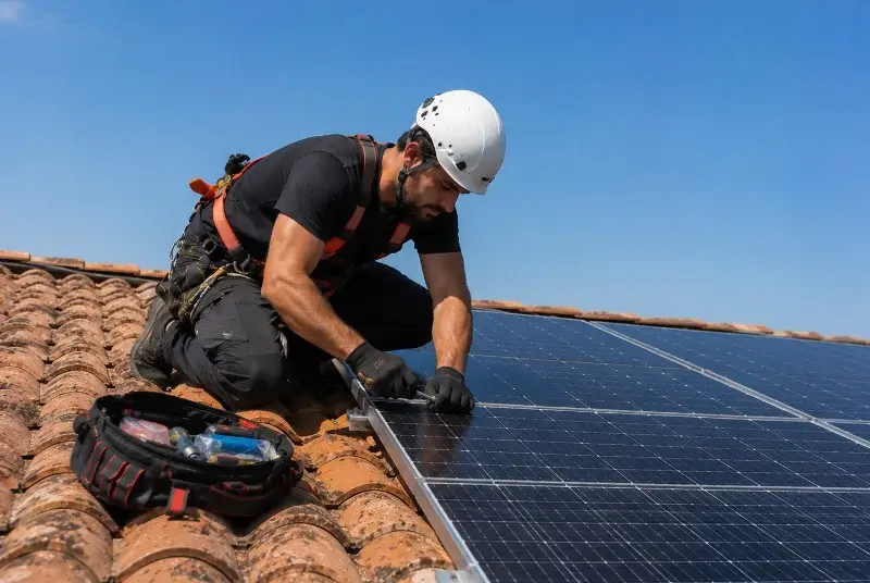 Maintenance et monitoring de panneaux solaires à Bieujac