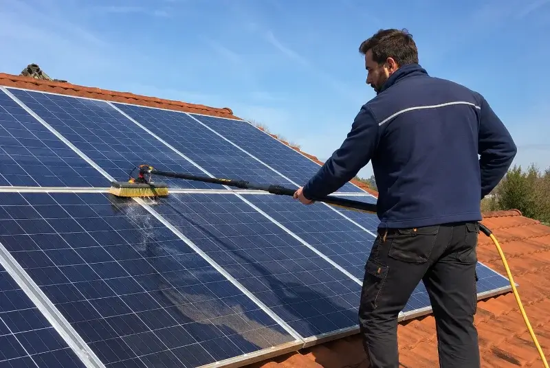 Nettoyage et entretien de panneaux solaires à Bieujac
